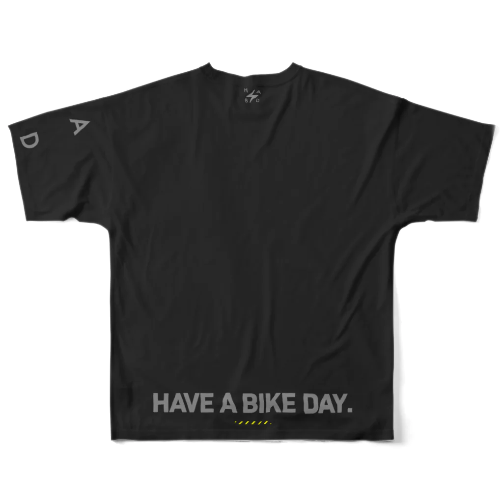 HAVE A BIKE DAY. ＠ SUZURIのHABD TECH フルグラフィックTシャツの背面