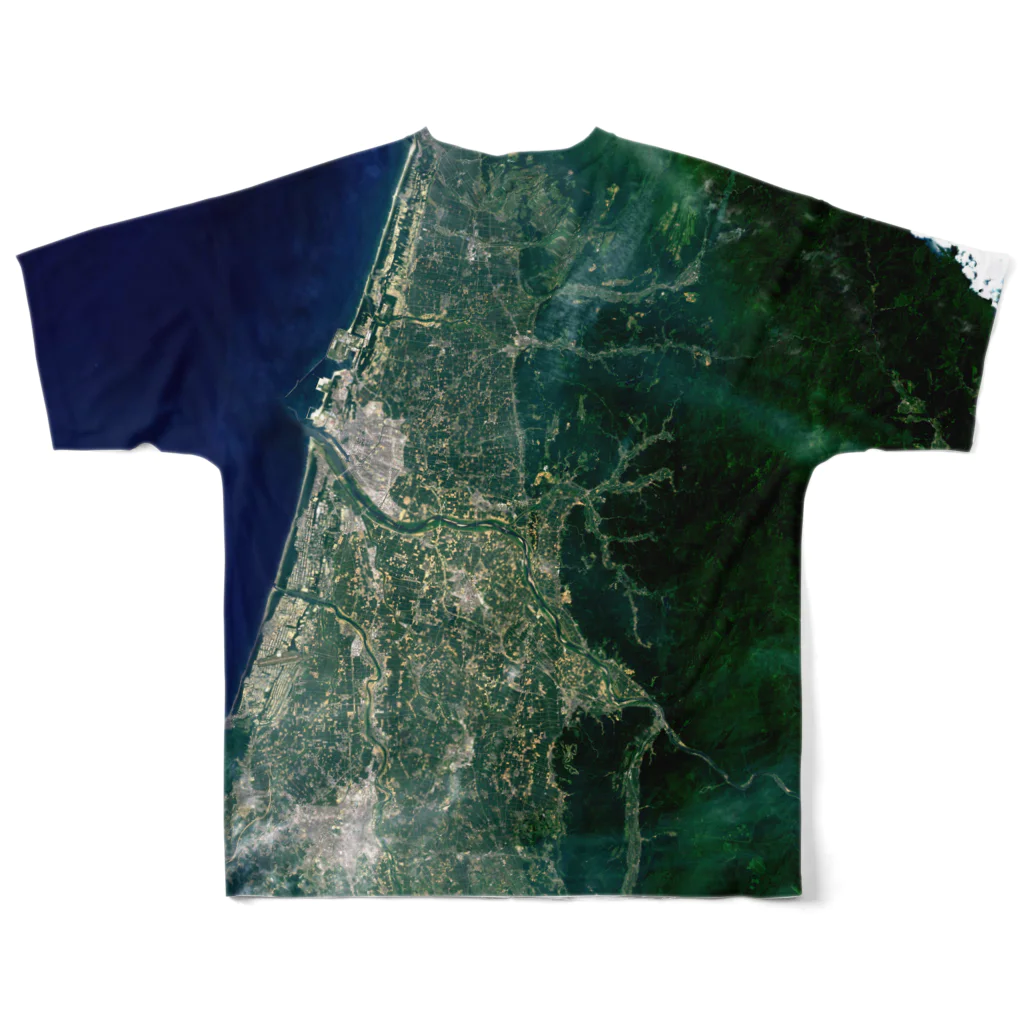 WEAR YOU AREの山形県 酒田市 Tシャツ 両面 All-Over Print T-Shirt :back