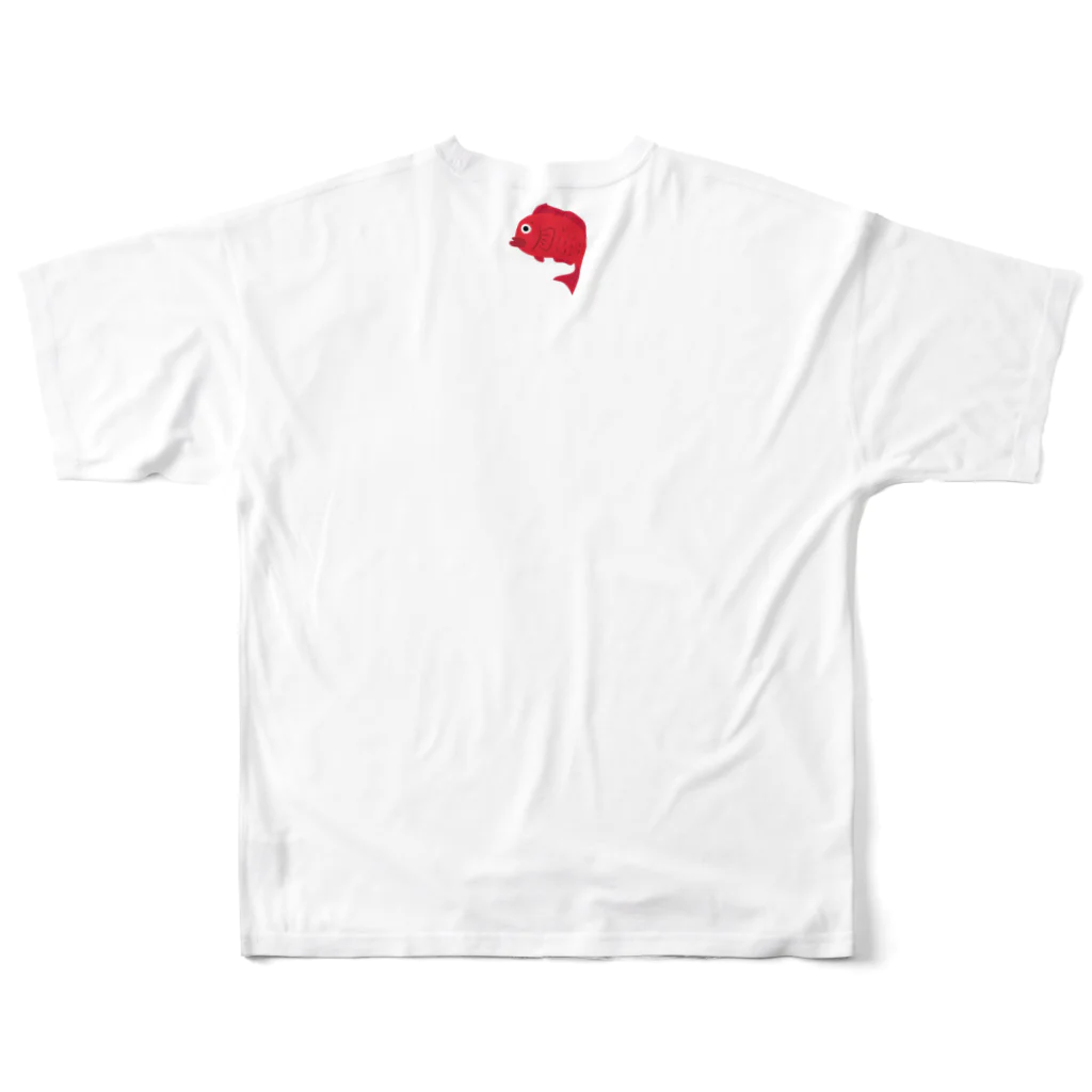 semioticaの愛で鯛くん All-Over Print T-Shirt :back