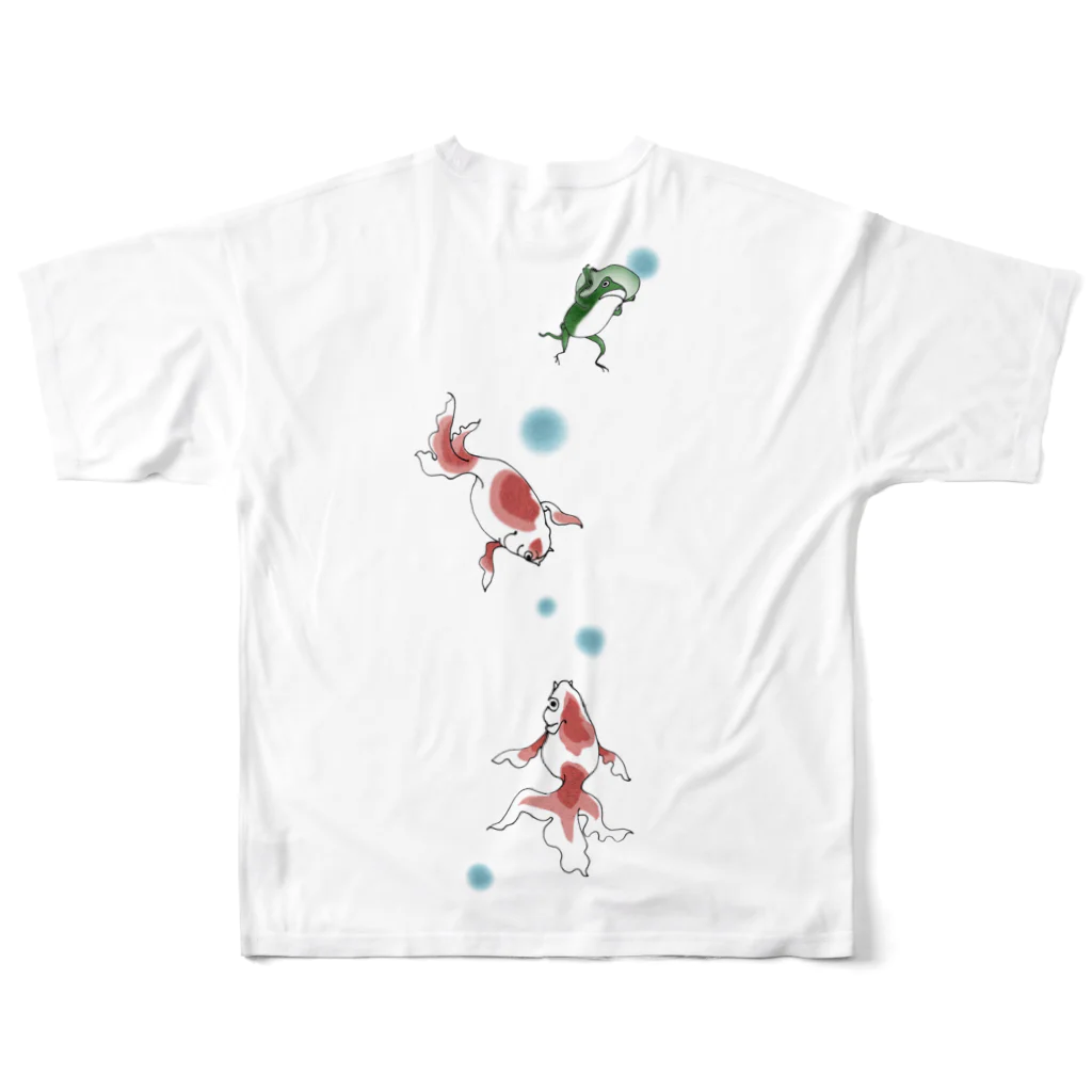 LaFioreの金魚づくし　行列B All-Over Print T-Shirt :back