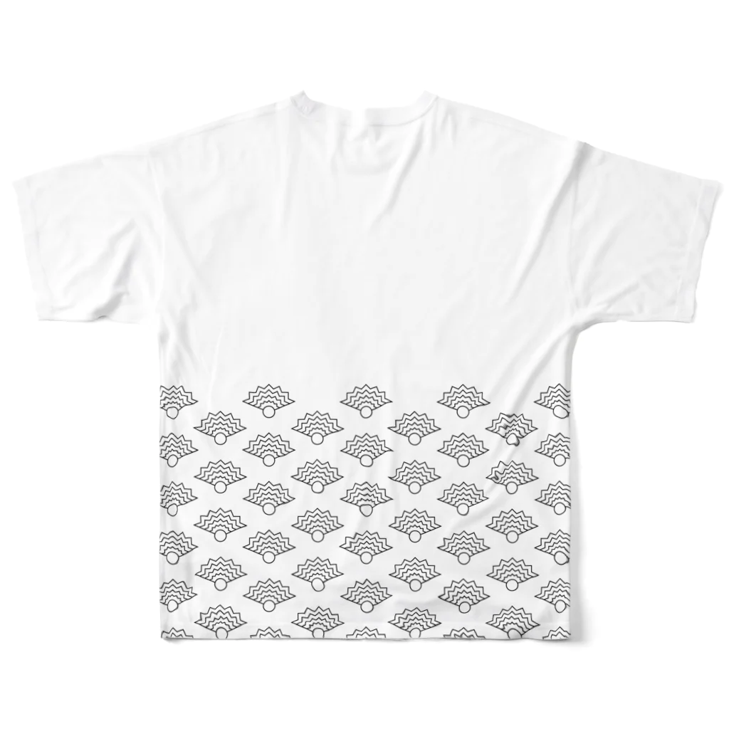 Nippon Malaya / 日本マラヤのNIMAFUKU (Pattern - White) フルグラフィックTシャツの背面