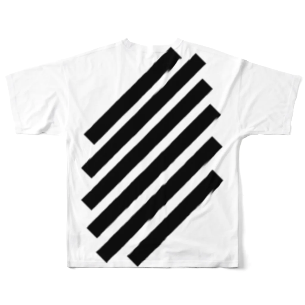 viofranme.のSlashStripes フルグラフィックTシャツの背面