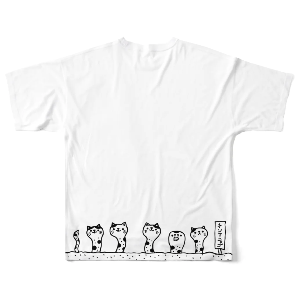 lollipop cowboyのチンアニャゴ フルグラフィックTシャツの背面