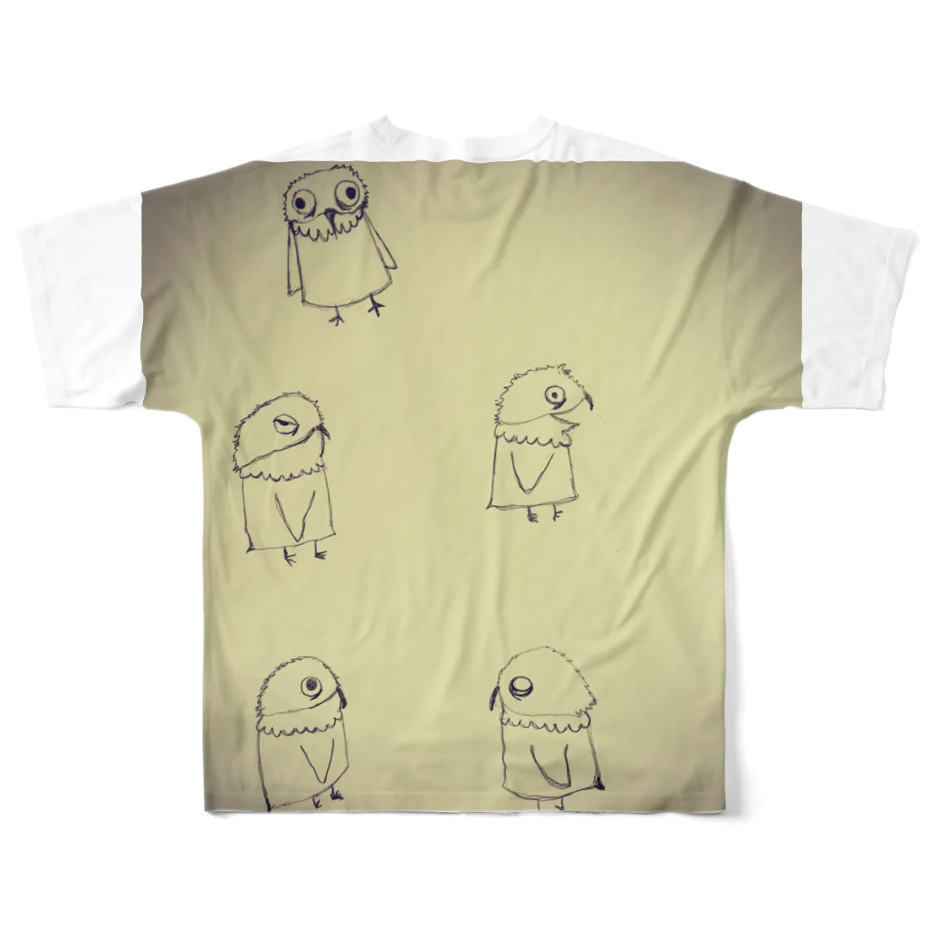 ねこぜや のポヨ All-Over Print T-Shirt :back
