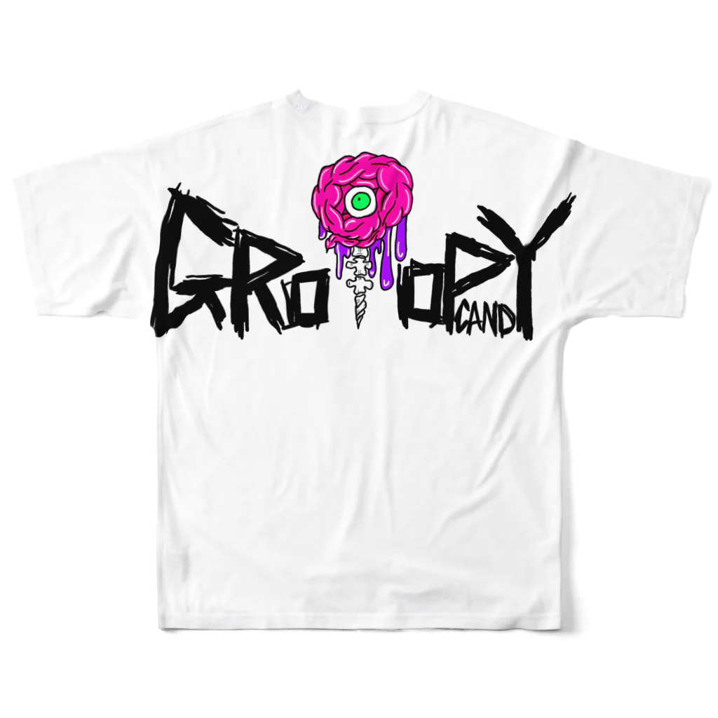 GroPopCandyのみいらのできそこない All-Over Print T-Shirt :back