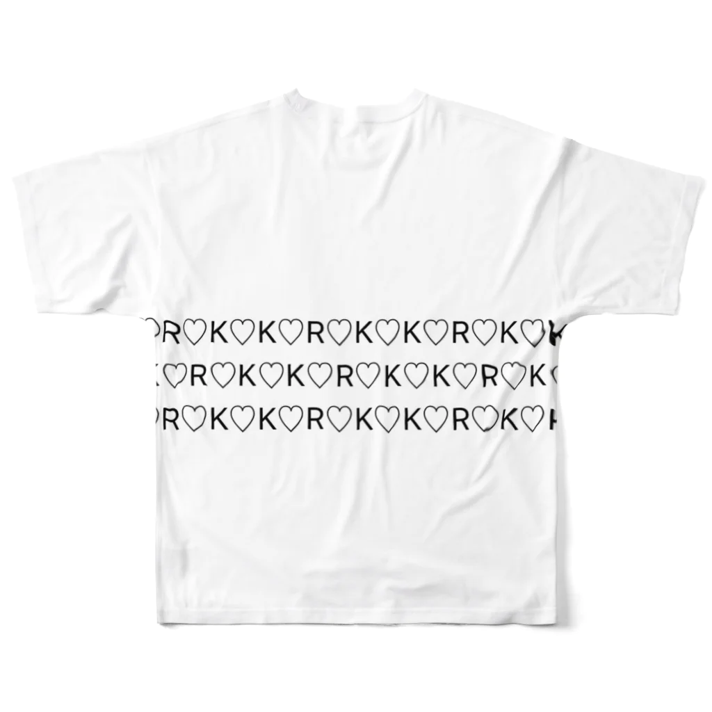 kokoroBizinのフルグラフィックTシャツの背面