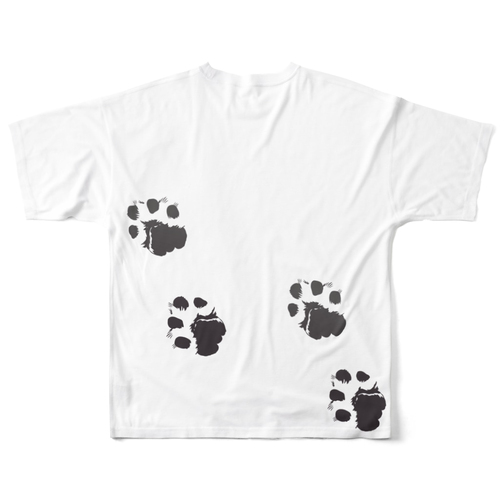 MUSEUM LAB SHOP MITのリクエストSnow leopard＊ユキヒョウ All-Over Print T-Shirt :back