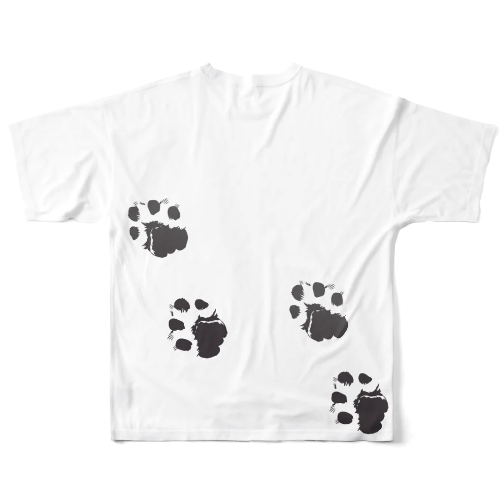 MUSEUM LAB SHOP MITのリクエストSnow leopard＊ユキヒョウ フルグラフィックTシャツの背面