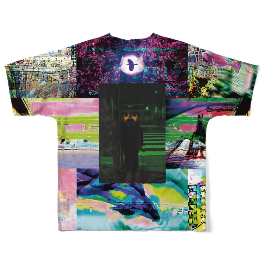 Rukbatのpsychedelic-reverse フルグラフィックTシャツの背面