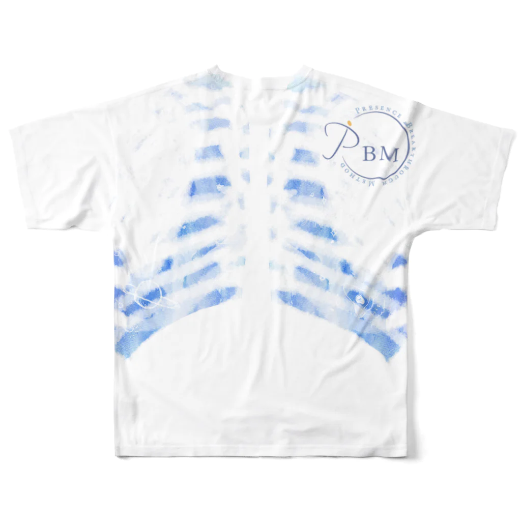 ika75ikaのPBM非公式グッズ　肺の大きさを感じるＴシャツ All-Over Print T-Shirt :back