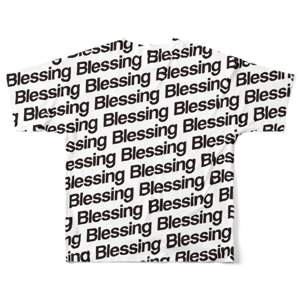 BlessingのBlessing 総柄Logo T/Black×White フルグラフィックTシャツの背面