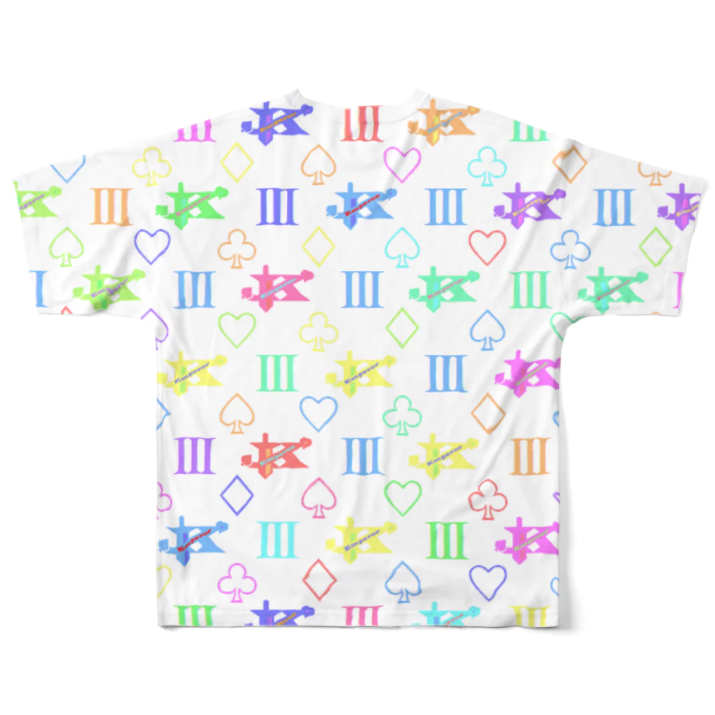 たちこまのエンペラーグッズ マルチカラー All-Over Print T-Shirt :back