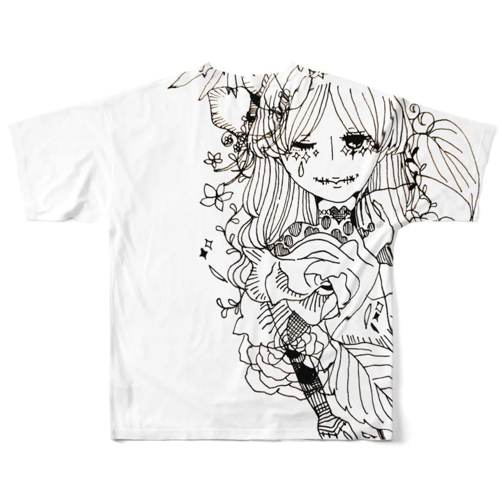 Chig-Hugのfumizuki / hitotose フルグラフィックTシャツの背面