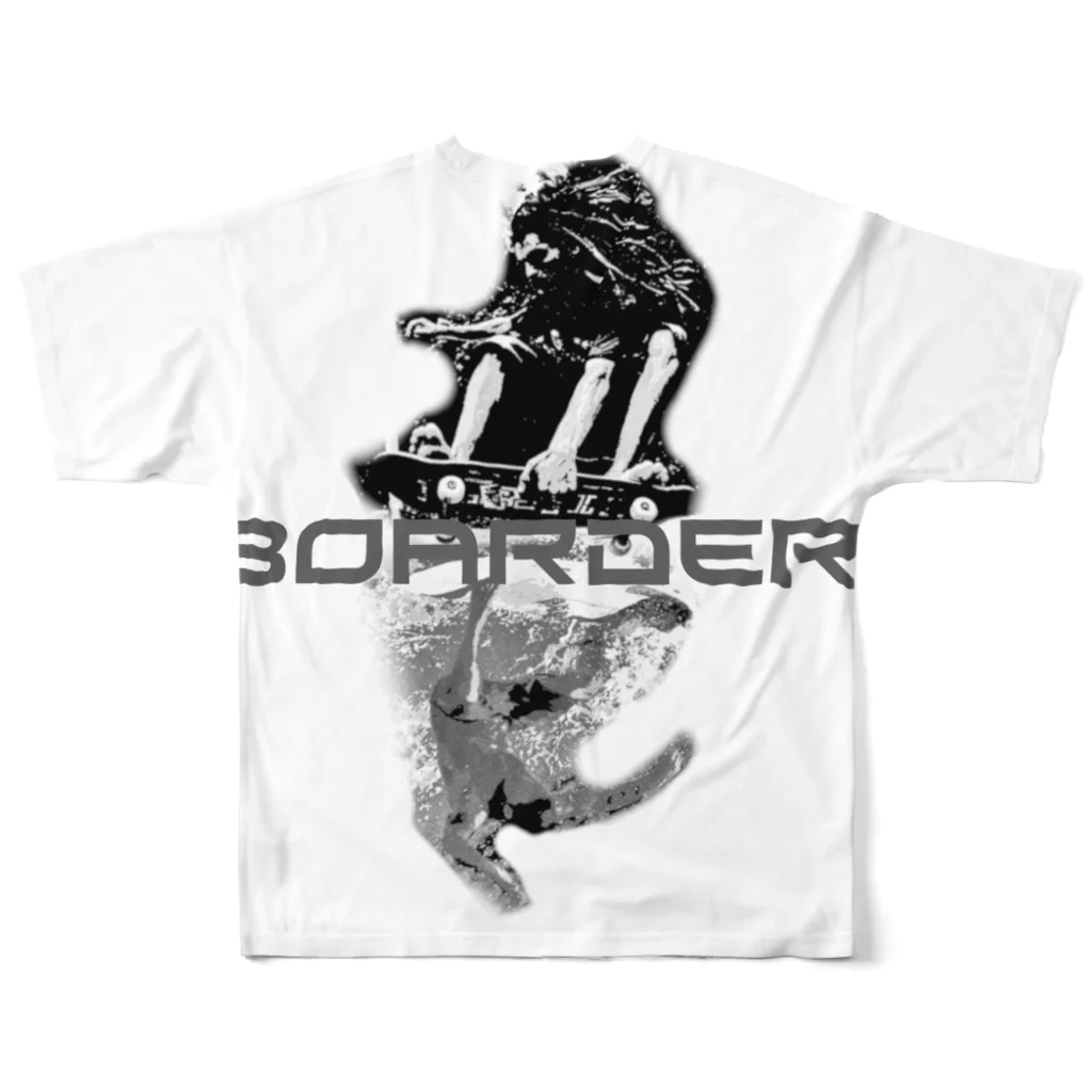 Slidriveのsurf VS sk8er T-Shirits All-Over Print T-Shirt :back