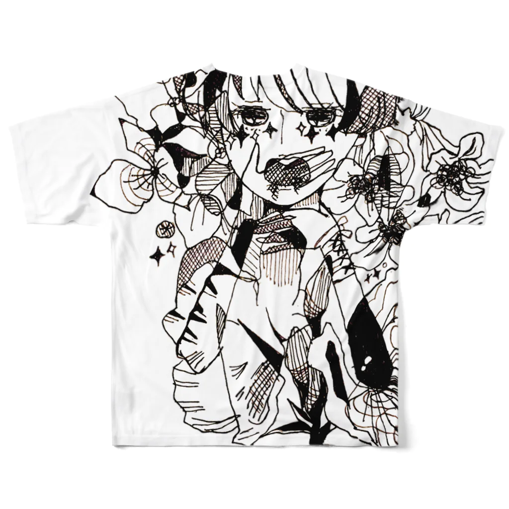 Chig-Hugのminazuki / hitotose All-Over Print T-Shirt :back