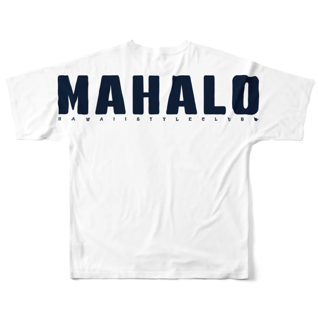 ハワイスタイルクラブのJust MAHALO フルグラフィックTシャツの背面