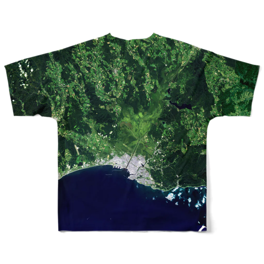 WEAR YOU AREの北海道 阿寒郡 Tシャツ 両面 フルグラフィックTシャツの背面