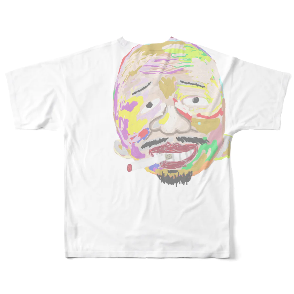 uwotomoの【Big face】フルグラフィックｔ フルグラフィックTシャツの背面