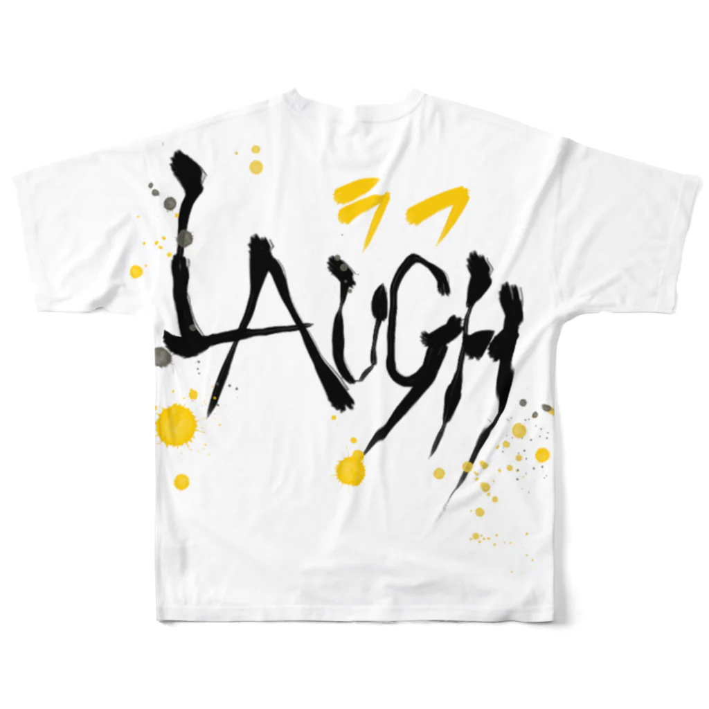 laugh-landのラフランド公式 フルグラフィックTシャツの背面