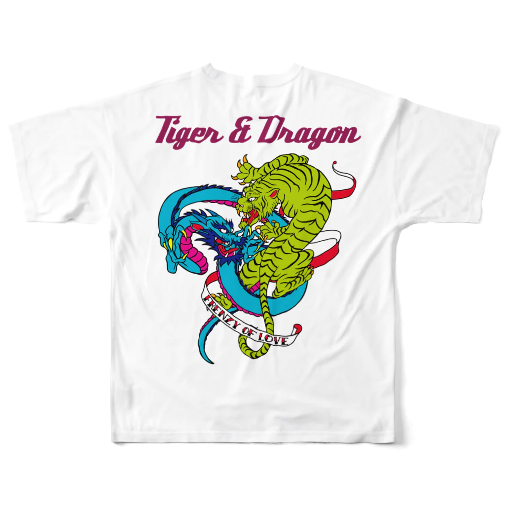 JOKERS FACTORYのTIGER ＆ DRAGON フルグラフィックTシャツの背面