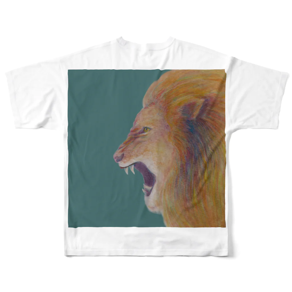 フジハラミノリのlion011 フルグラフィックTシャツの背面