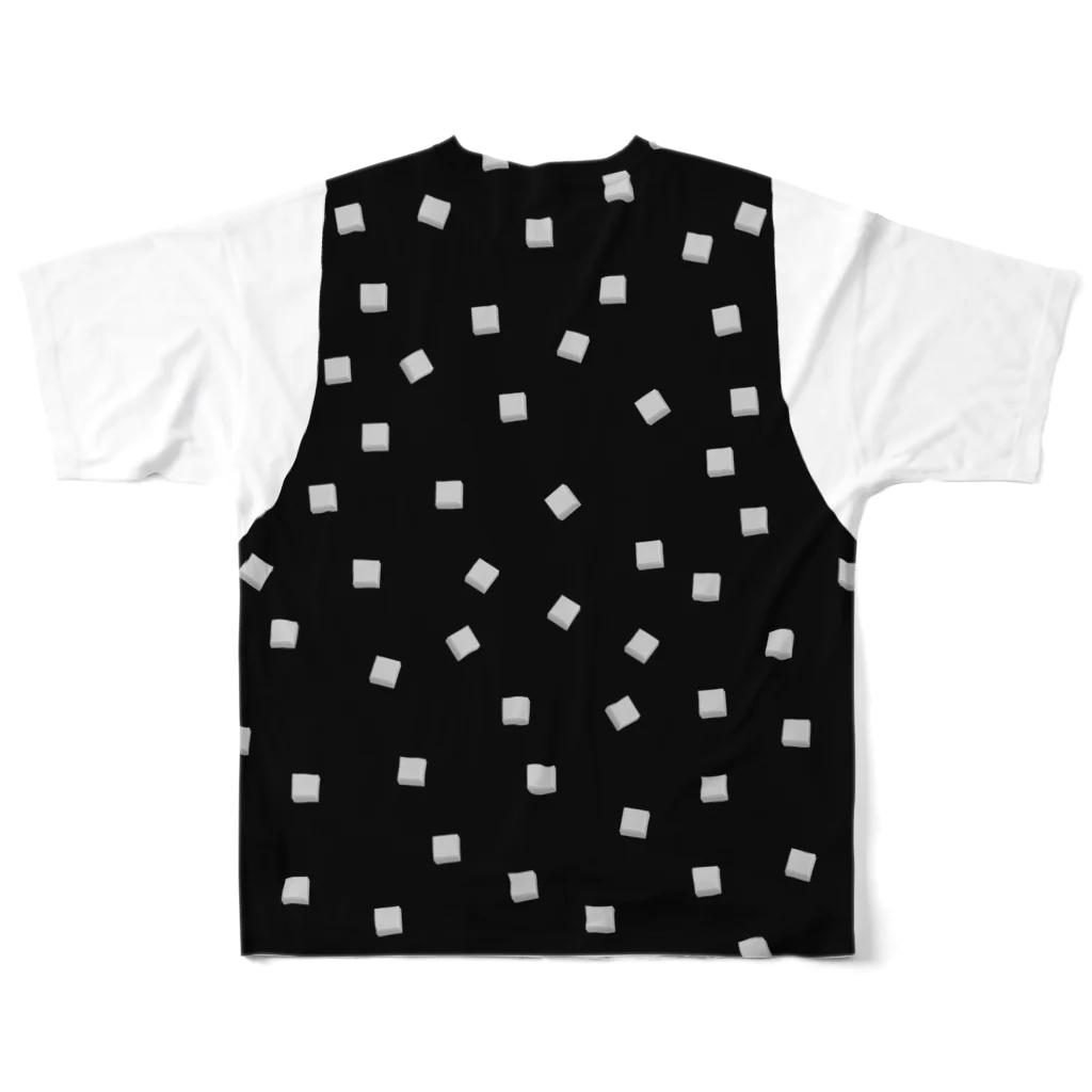 ゴータ・ワイのSuzu　レイヤード　Black　お好みの文字入れます All-Over Print T-Shirt :back