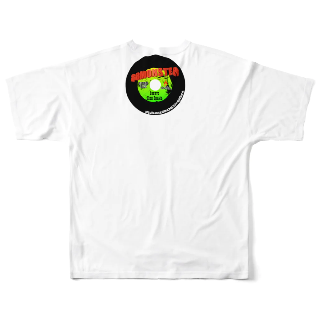 88MONSTER-High Brand-のRasta Man Vinyl Tシャツ All-Over Print T-Shirt :back