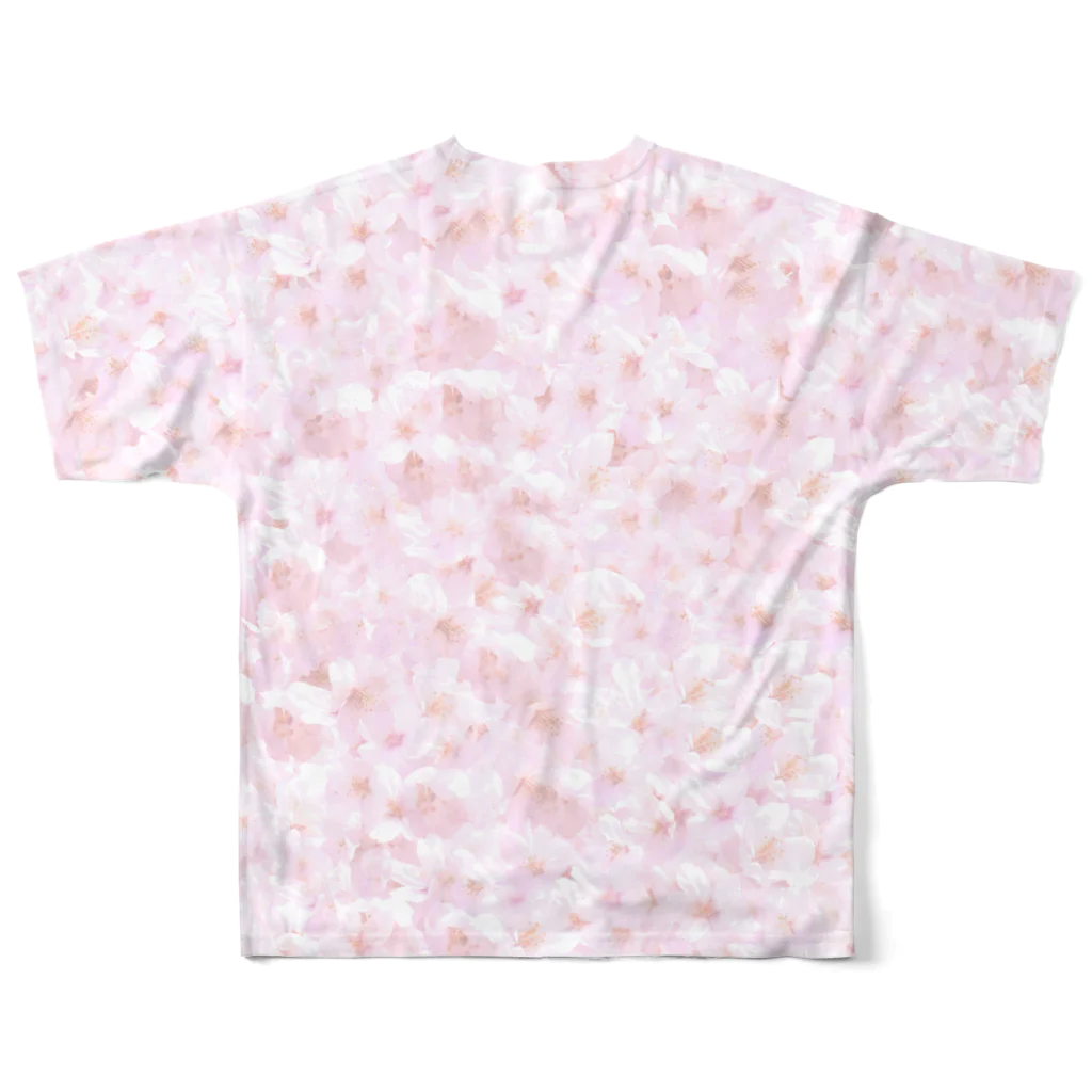 普通のＴシャツ屋さんの桜満開 フルグラフィックTシャツの背面
