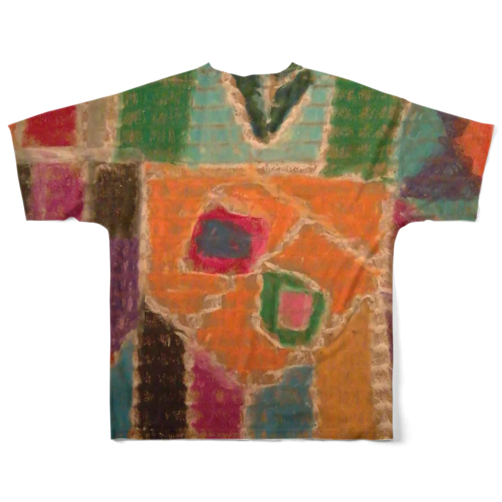 hirakoARTのクレー風 All-Over Print T-Shirt :back