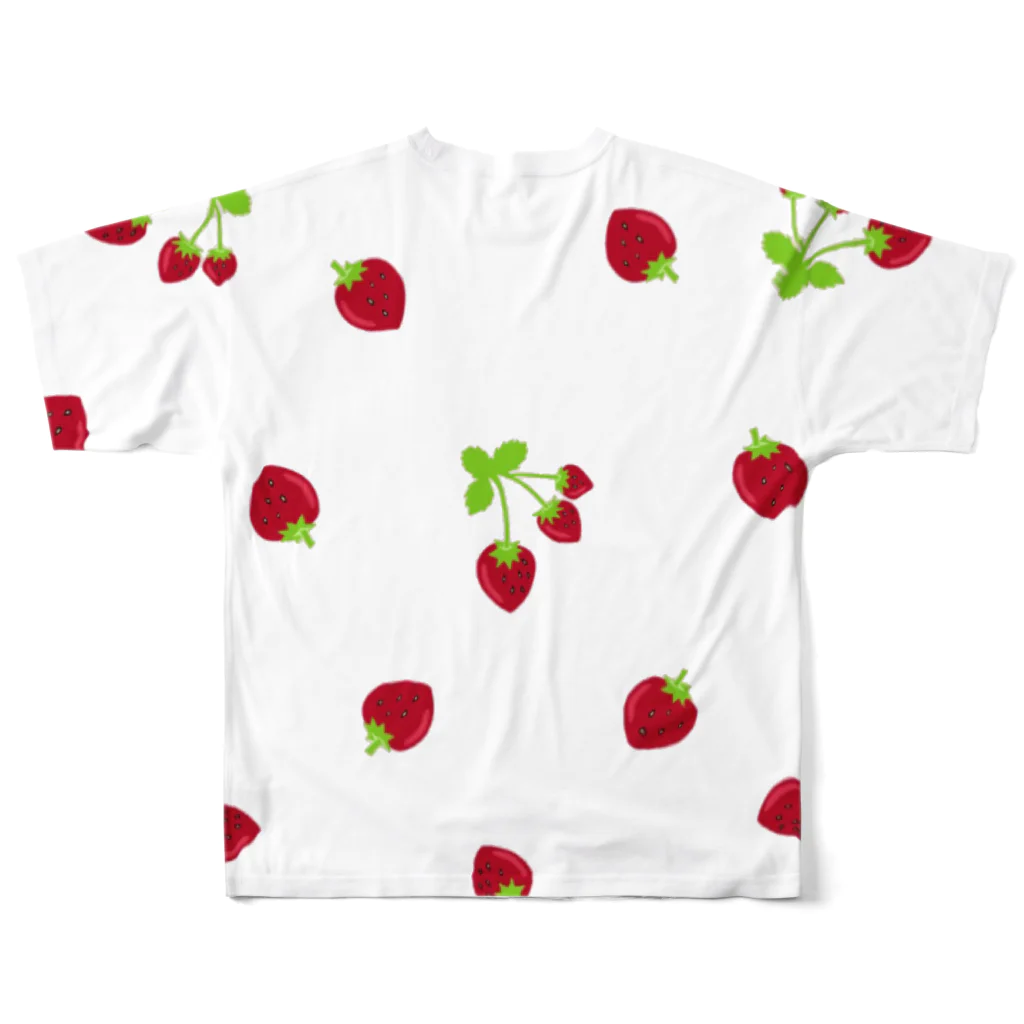 LePuyの苺いっぱいTシャツ🍓 フルグラフィックTシャツの背面
