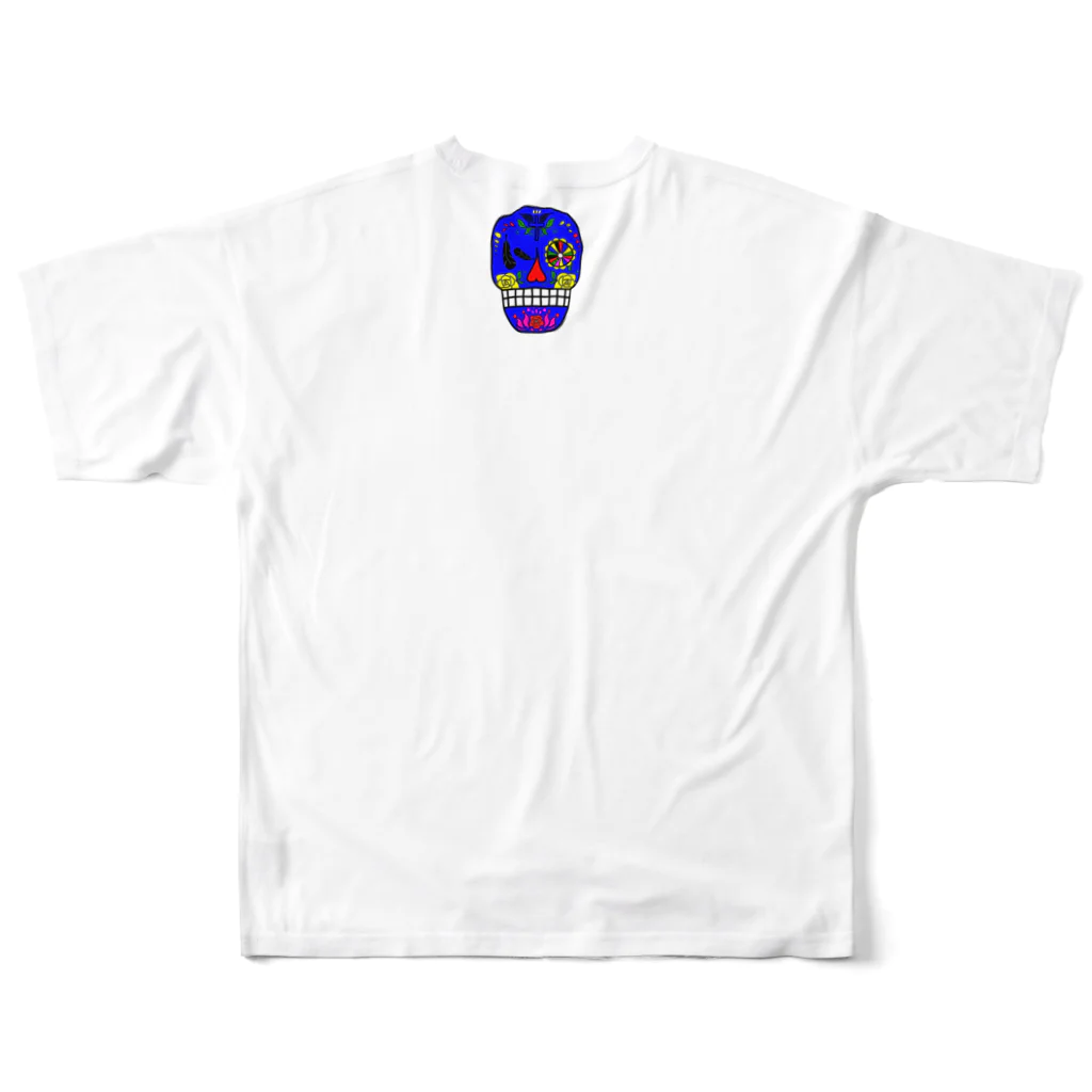 うっぷすのPoPSKULL All-Over Print T-Shirt :back