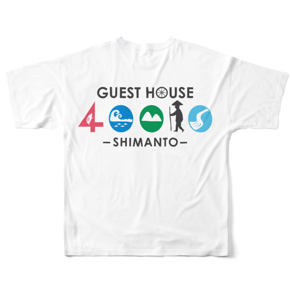GUEST HOUSE 40010の40010ロゴ大 オリジナルTシャツ All-Over Print T-Shirt :back