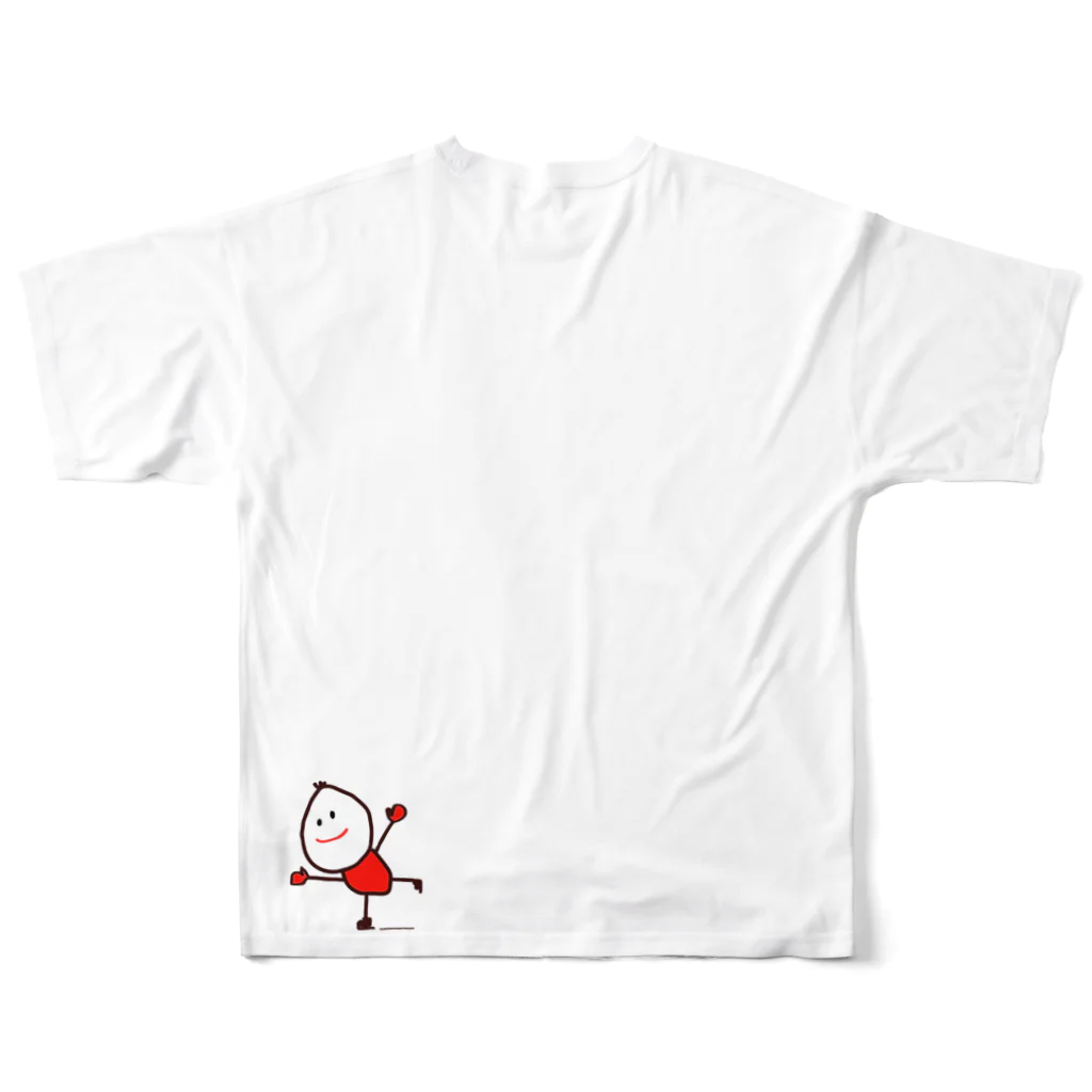 chyumonのスケートくん フルグラフィックTシャツの背面