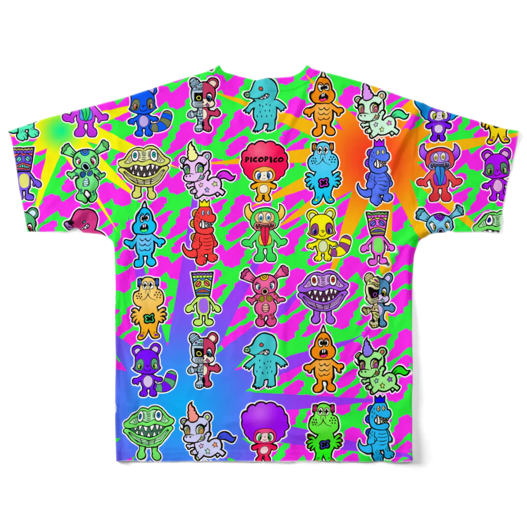 PICOPICOのピコピコオールスター　ジャングル All-Over Print T-Shirt :back