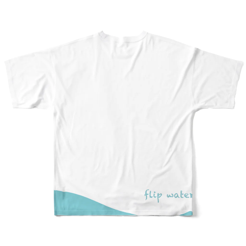 flip waterのflip water  wave Tシャツ フルグラフィックTシャツの背面