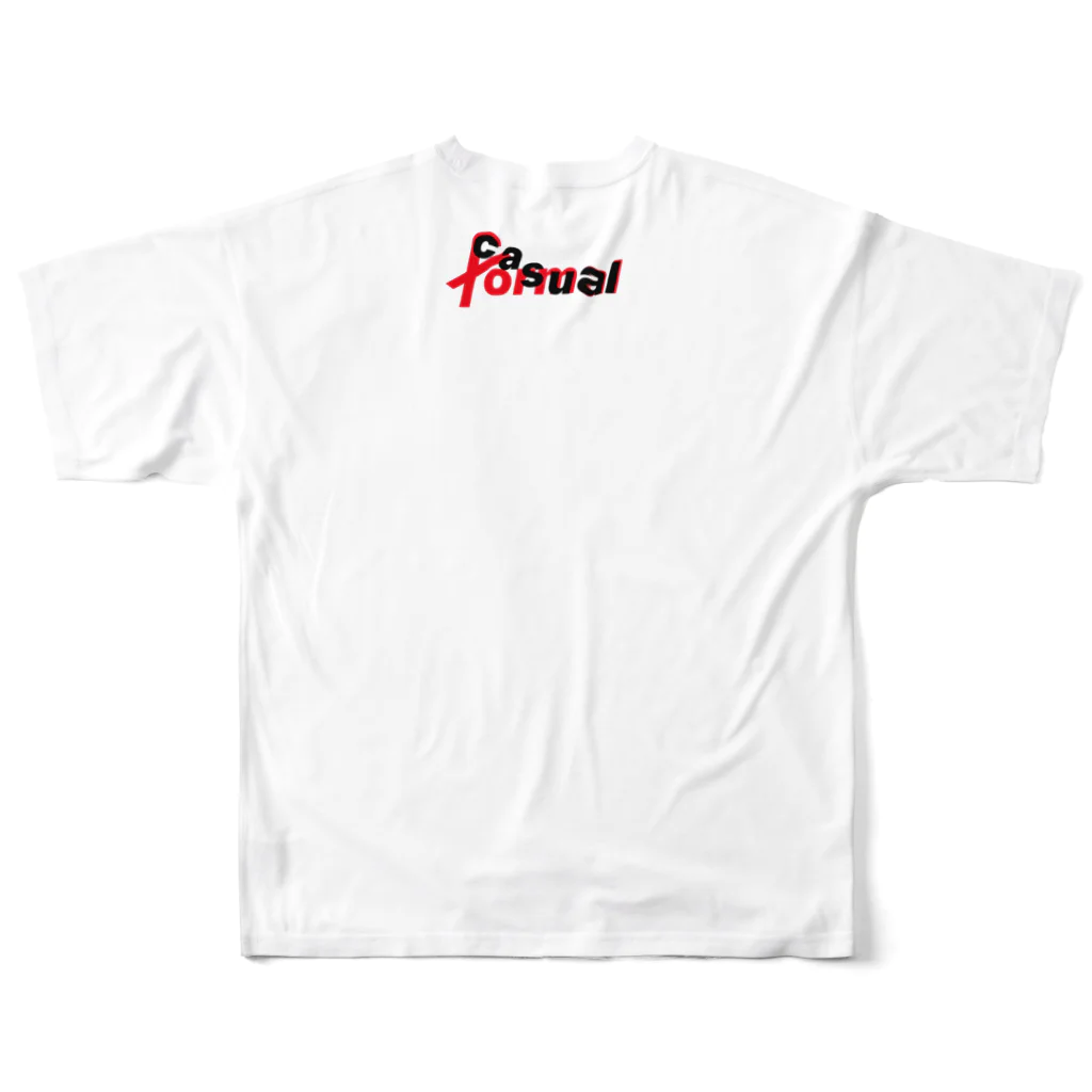 casualのTシャツ 풀그래픽 티셔츠の背面