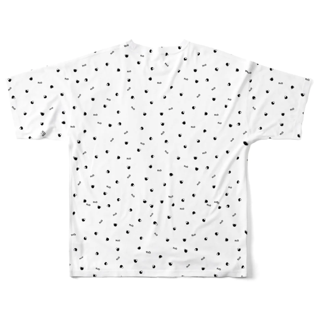 cosmicatiromの水分子 パターン2 All-Over Print T-Shirt :back