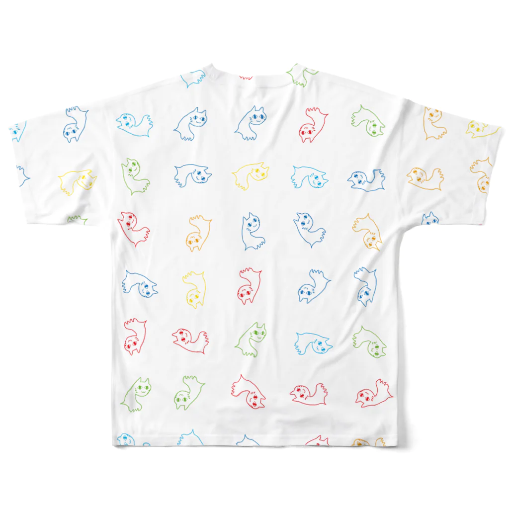 ryu-gのからふるねこ! All-Over Print T-Shirt :back