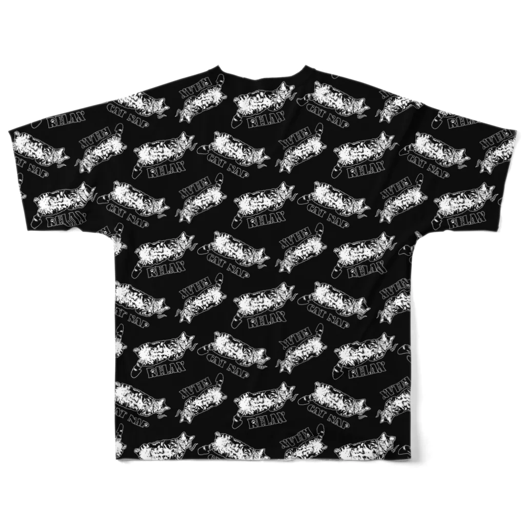 猫と釣り人のCAT_4_6_1K_PT All-Over Print T-Shirt :back