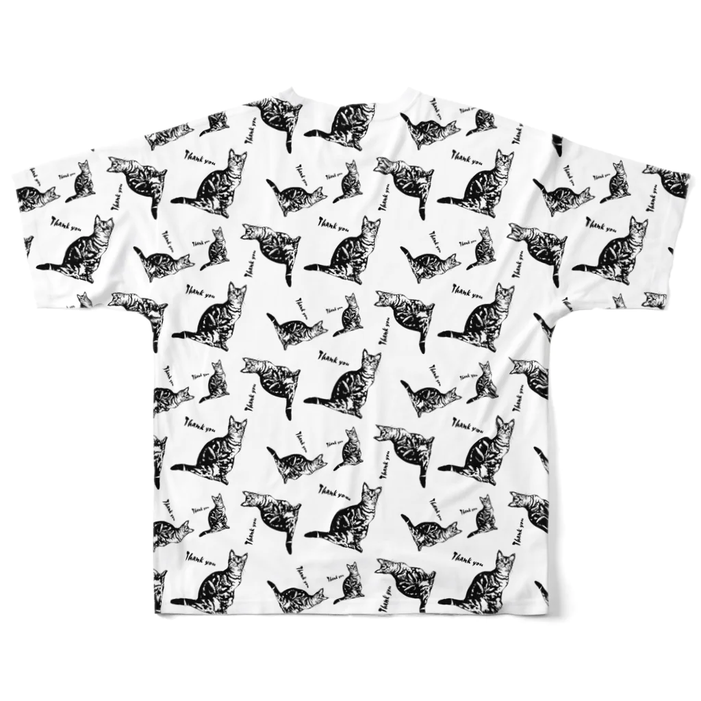 猫と釣り人のCAT_9_1_PT All-Over Print T-Shirt :back