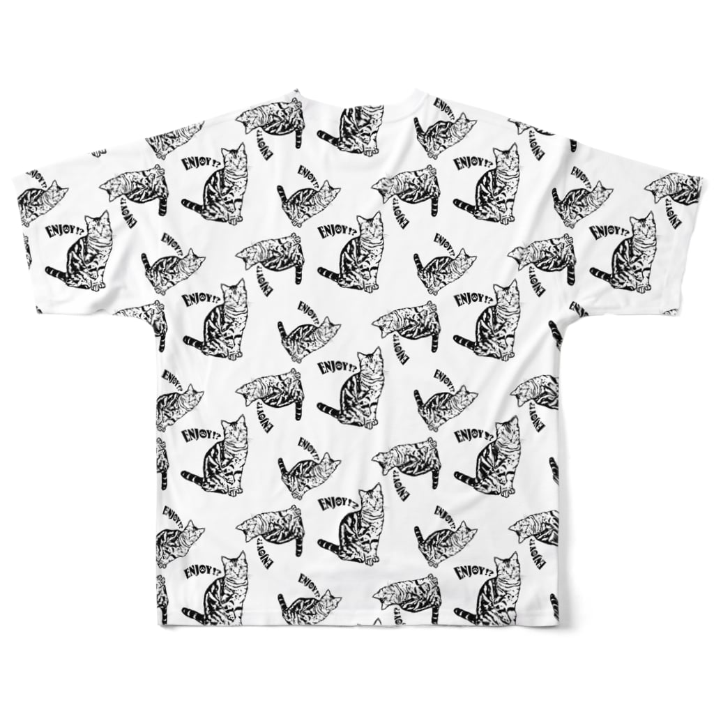 猫と釣り人のCAT_1_1_PT All-Over Print T-Shirt :back