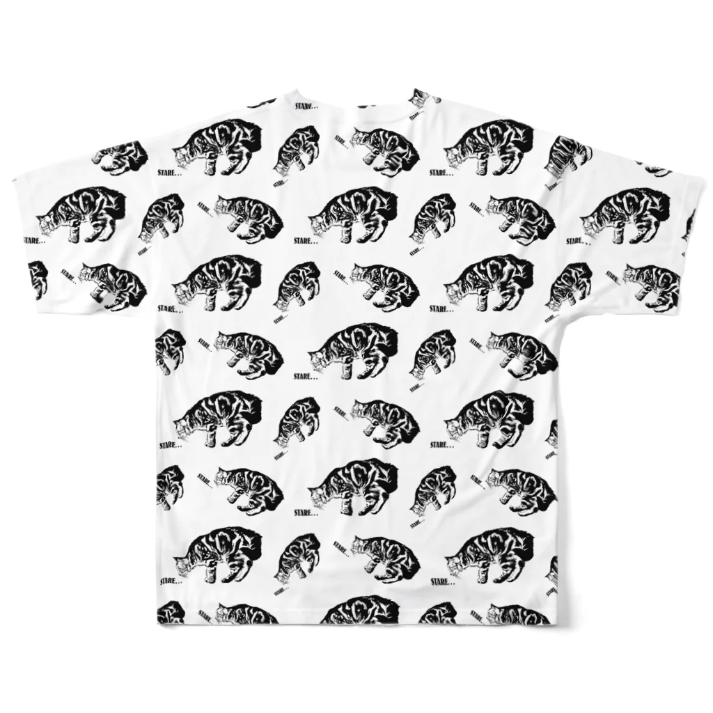 猫と釣り人のCAT_7_1_PT フルグラフィックTシャツの背面