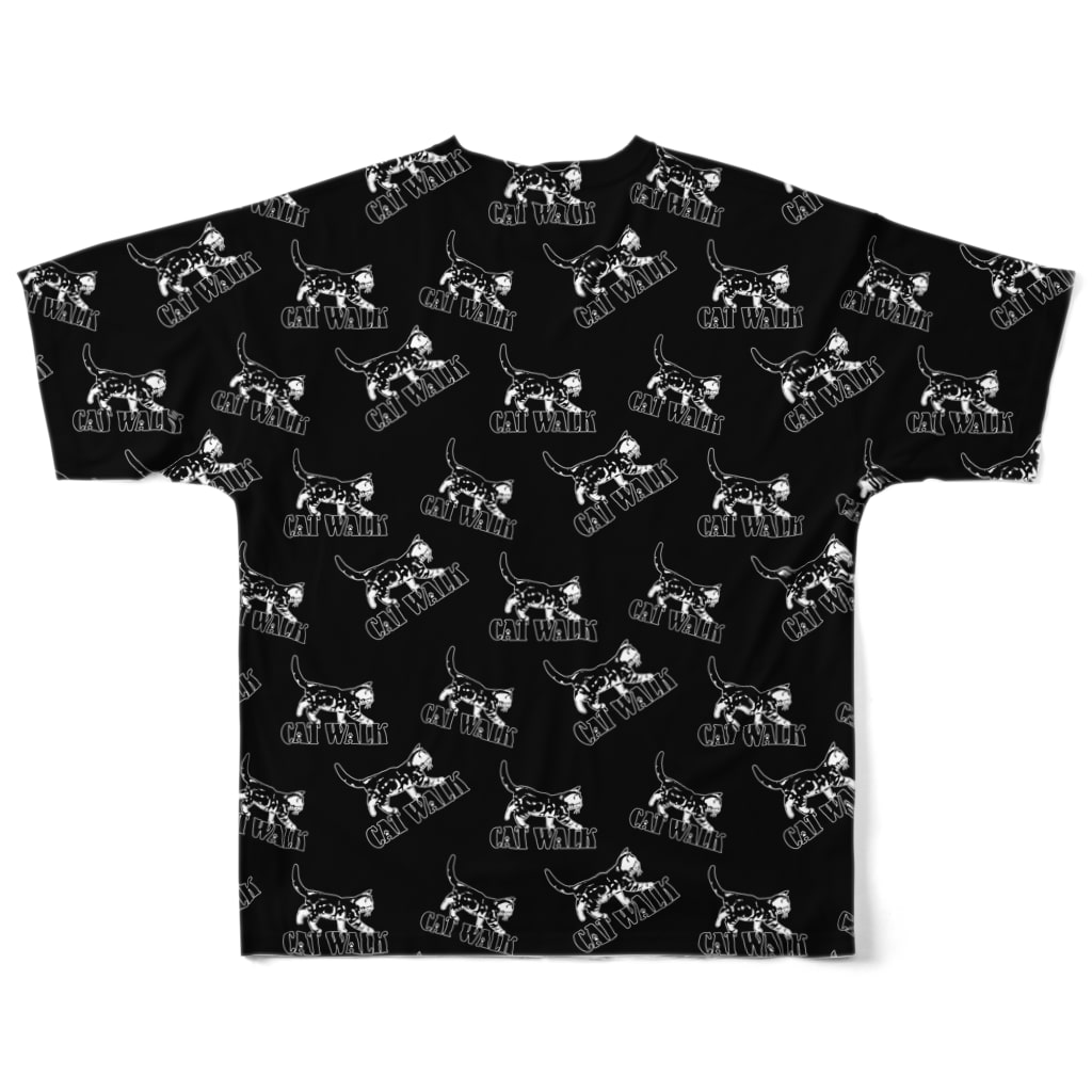 猫と釣り人のCAT_12_1K_PT All-Over Print T-Shirt :back