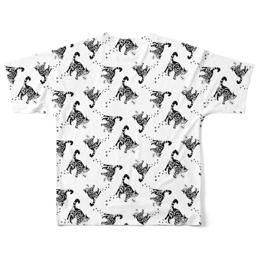 猫と釣り人のCAT_13_1_PT All-Over Print T-Shirt :back
