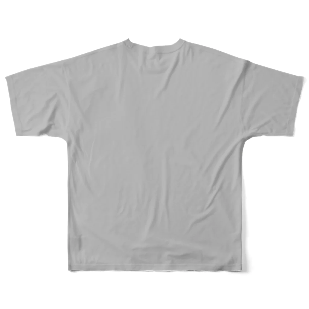 【公式】まるいねこのスーツTシャツ ～リモート会議～ フルグラフィックTシャツの背面