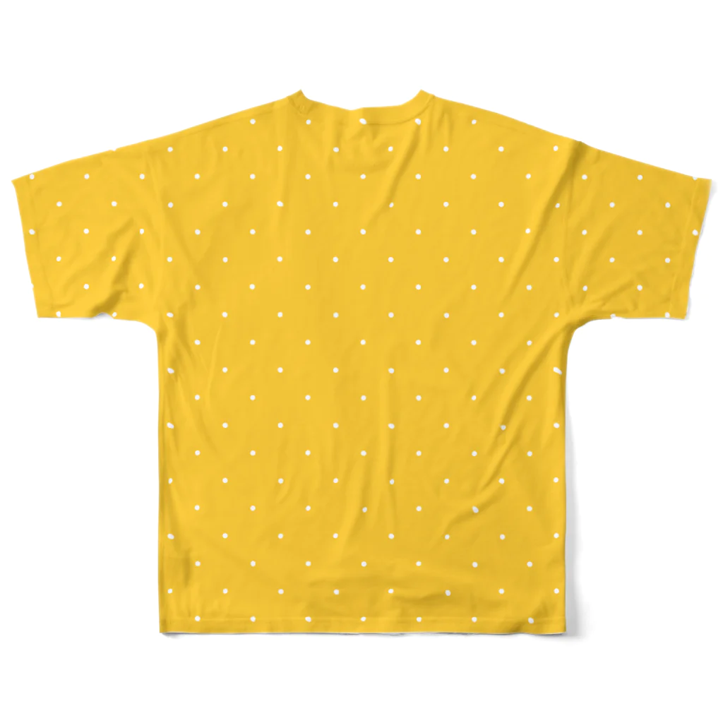 まるいねこのタキシードTシャツ ～ Yellow ～ フルグラフィックTシャツの背面