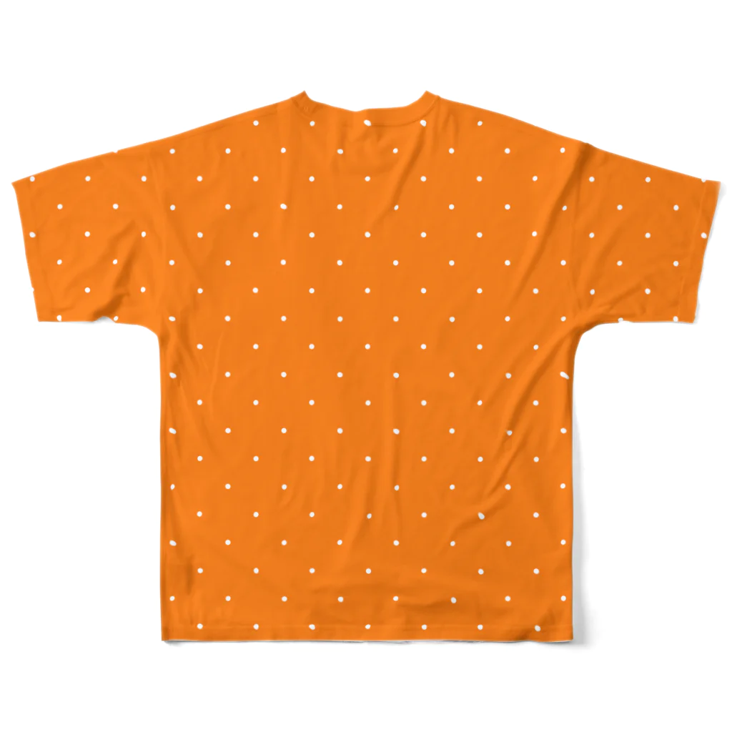 まるいねこのタキシードTシャツ ～ Orange ～ フルグラフィックTシャツの背面