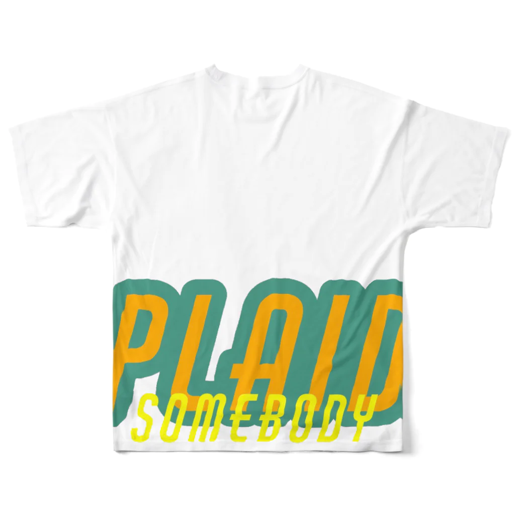 QB🦖のPLAID_m フルグラフィックTシャツの背面