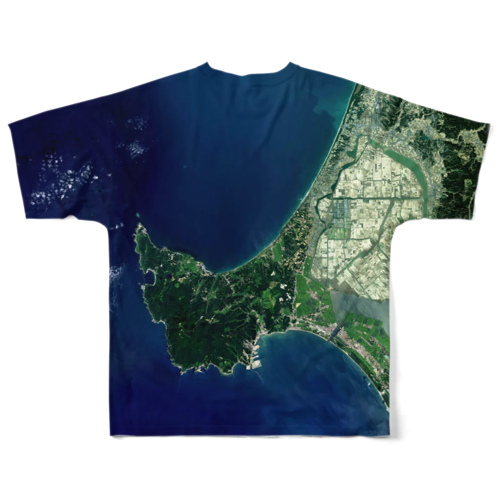 WEAR YOU AREの秋田県 男鹿市 Tシャツ 両面 フルグラフィックTシャツの背面