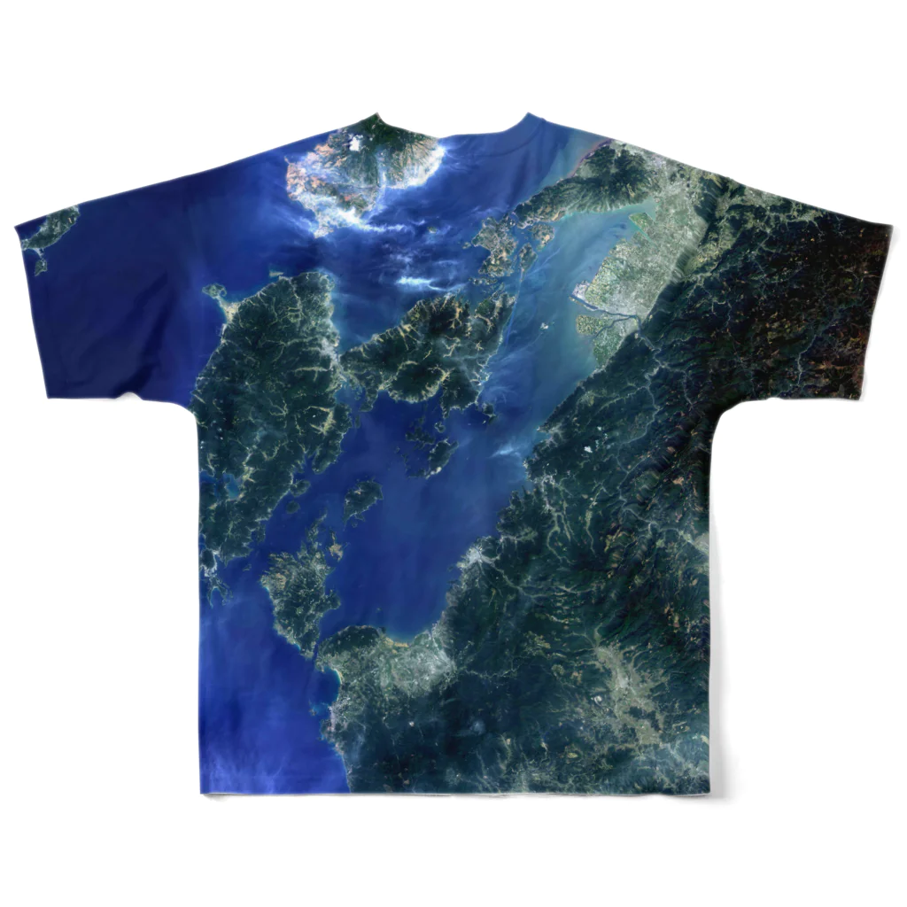 WEAR YOU AREの熊本県 天草市 Tシャツ 両面 All-Over Print T-Shirt :back